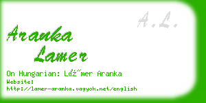 aranka lamer business card